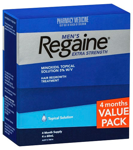 Regaine Men's Extra Strength Topical Solution Hair Regrowth Treatment 4 Month Supply