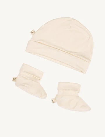 Boody Bamboo Baby Beanie & Booties Set