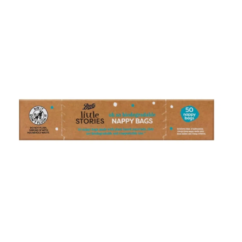 Boots Little Stories Plastic Free Nappy Bags 50 Pack