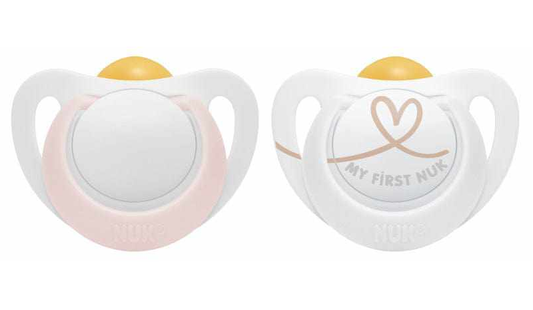 Nuk Star Latex Soother 0-6m 2 Pack Assorted