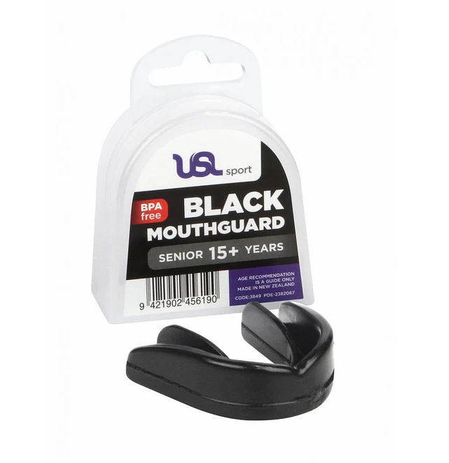 USL Sports Black Mouthguard Senior 15+ Years
