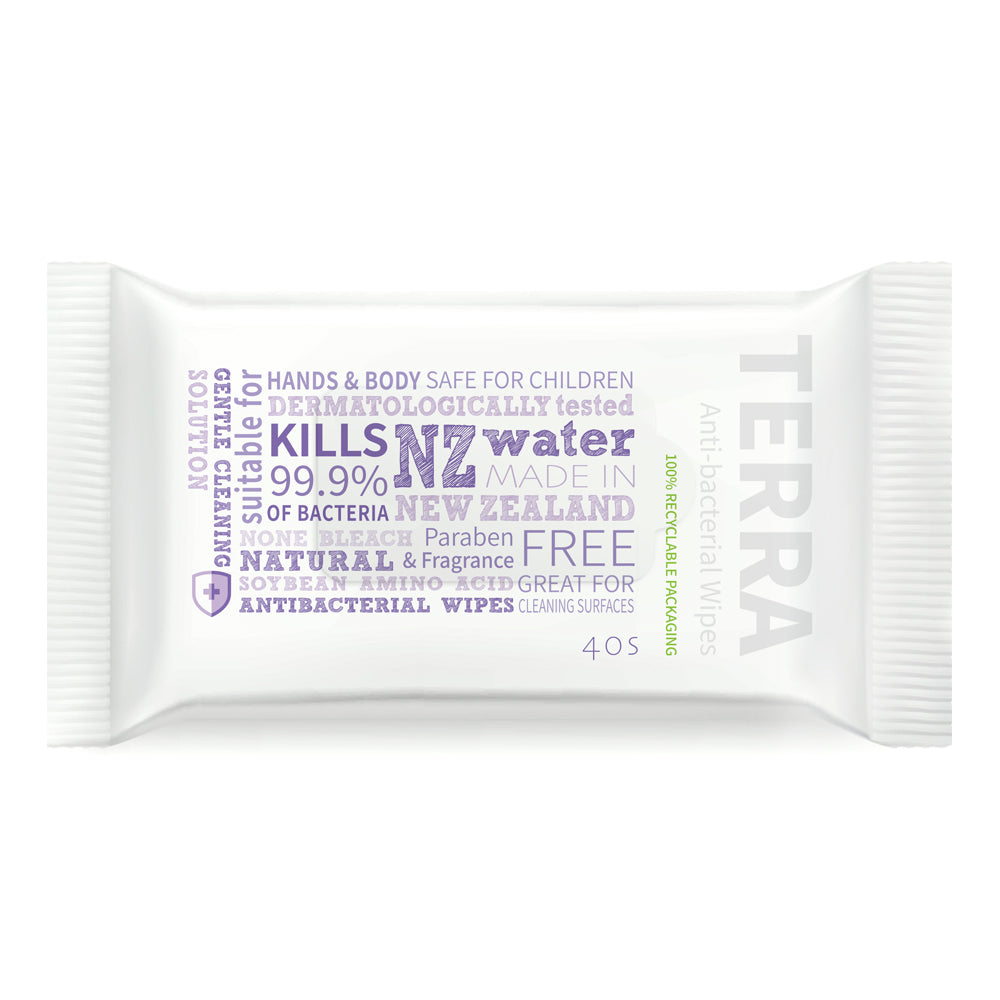 TERRA Antibacterial Wipes 40s