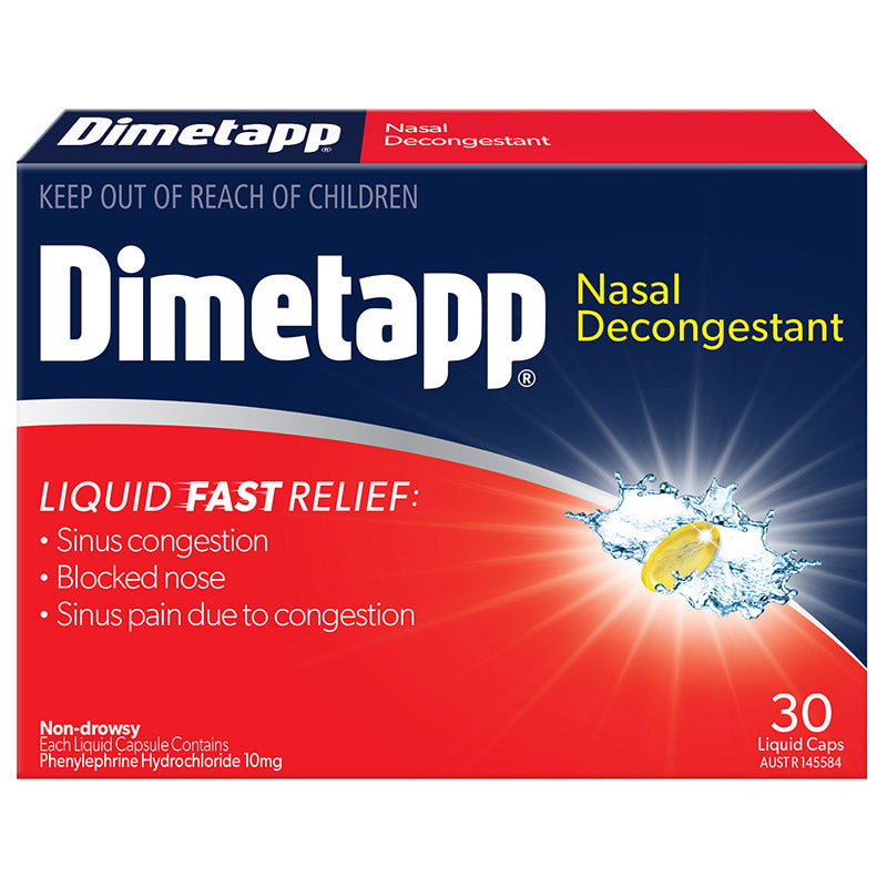 Dimetapp Nasal Decongestant PE 30 Liquid Capsules