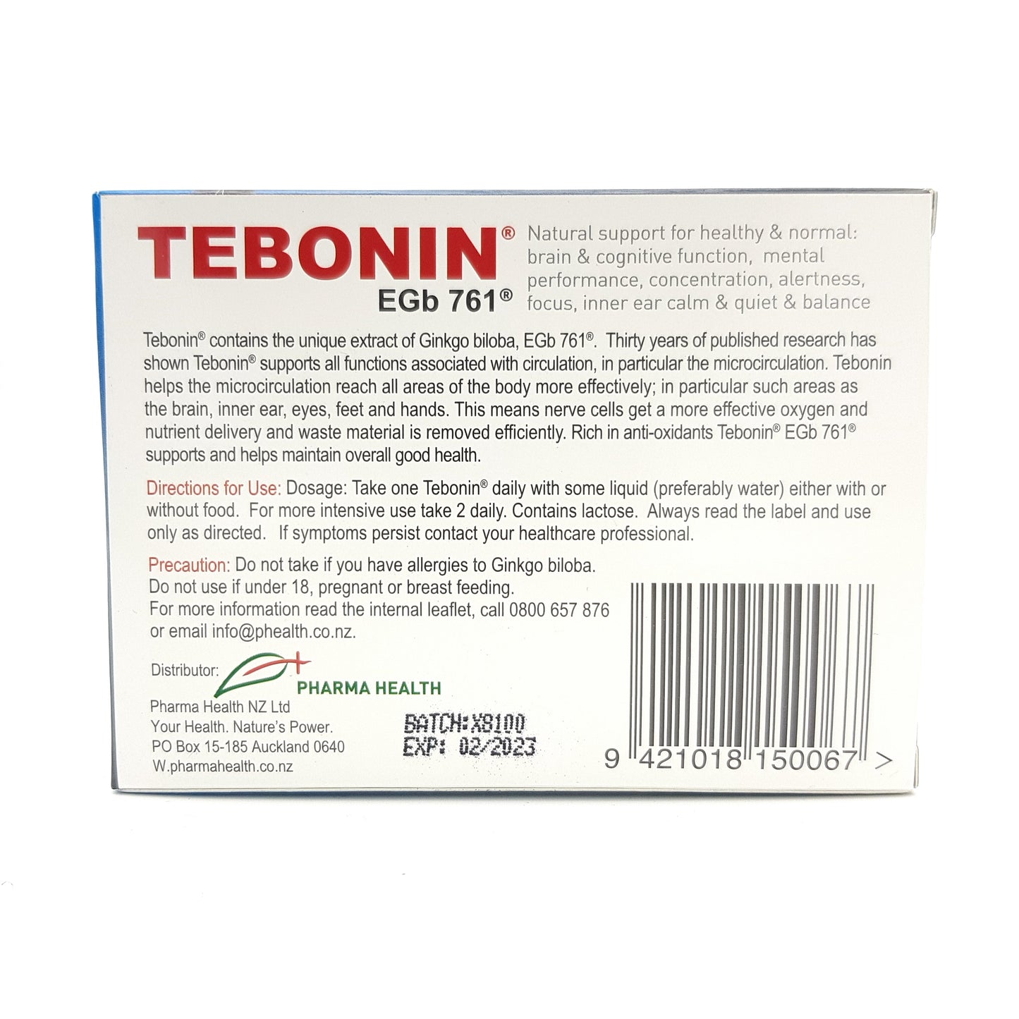 Tebonin EGb 761 Brain Health 30 Tablets