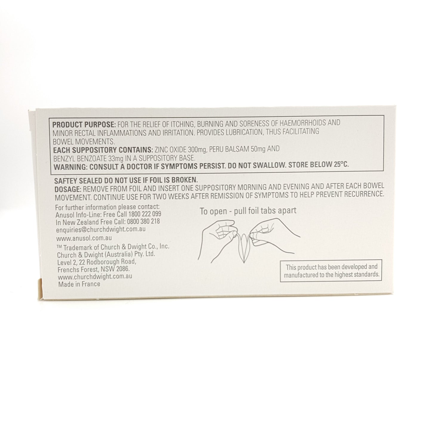 Anusol Suppositories 12s