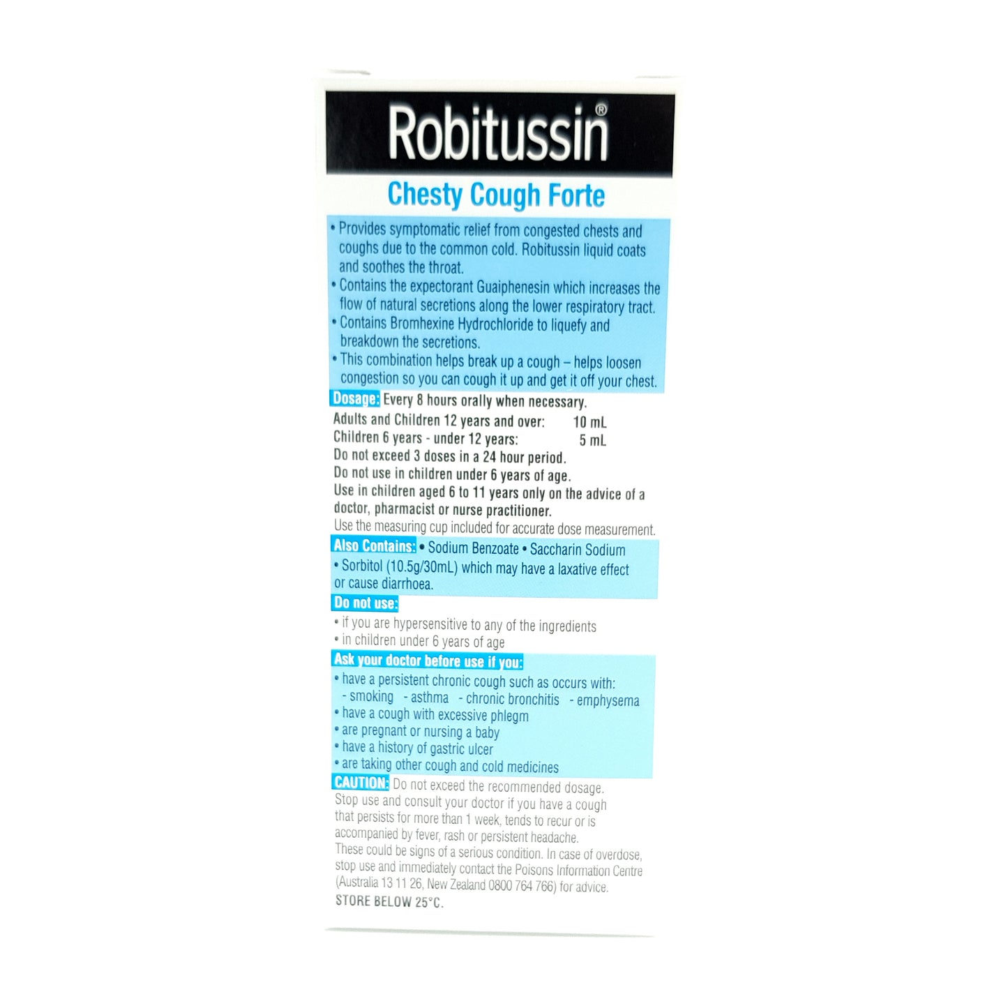 Robitussin Chesty Cough Forte Liquid 200ml