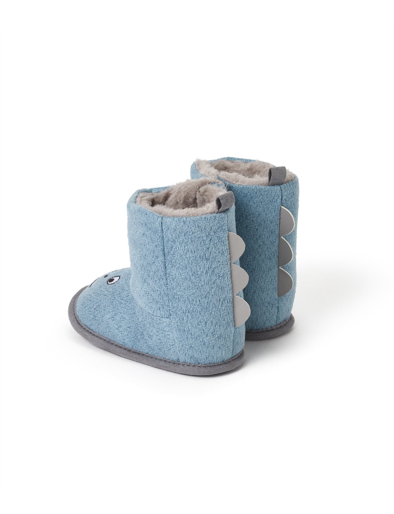 HIHOP Winter 2021-Baby Dino Slipper Boots Slate Blue 6-12m