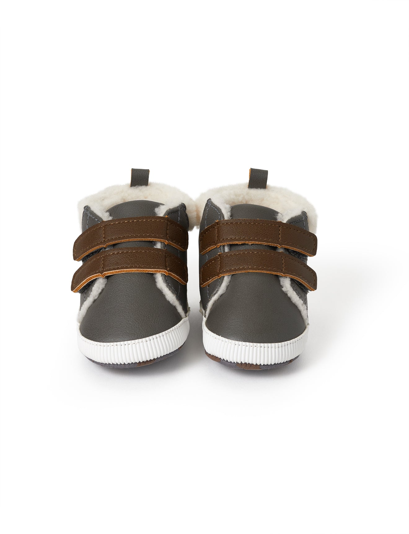 HIHOPW21 Sherpa HI Tops Grey/Brown 6-12m