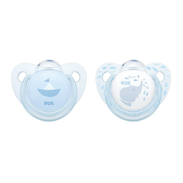 UK Baby Blue Silicone Soother 0-6 Month 2pk