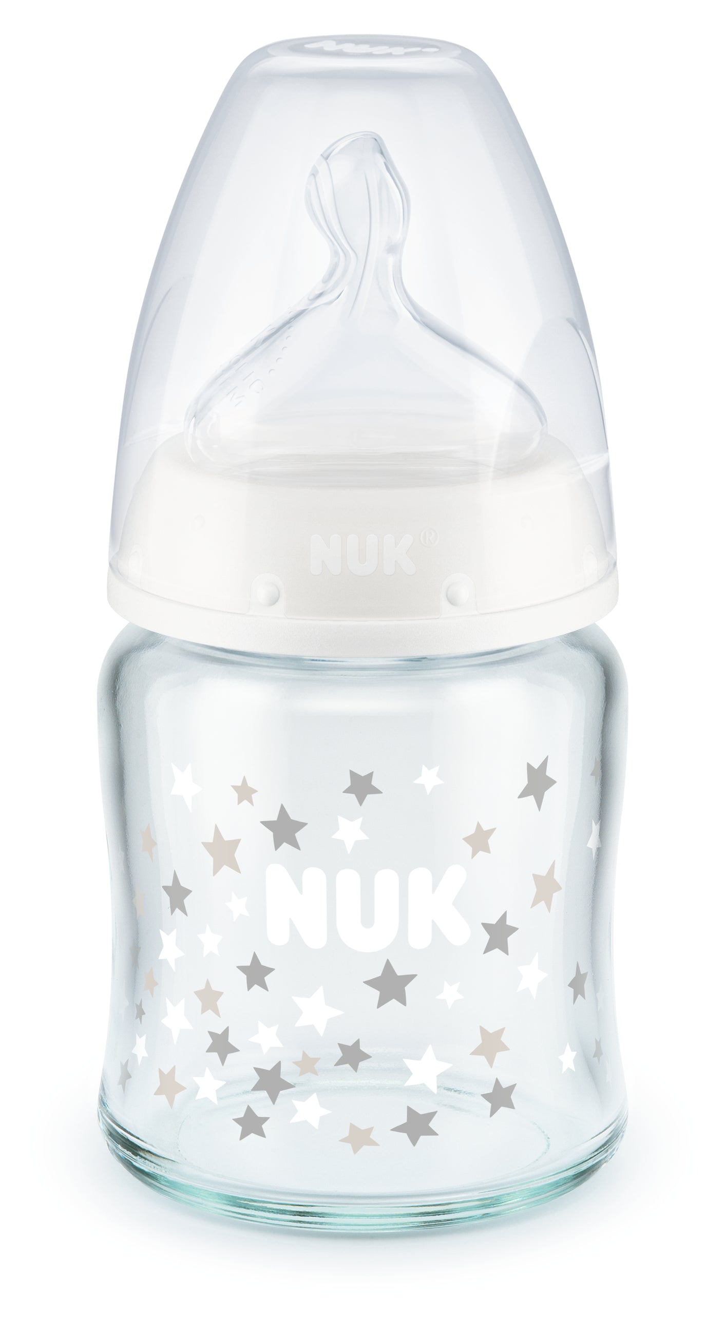 NUK First Choice Plus Glass Baby Bottle 120ml with teat