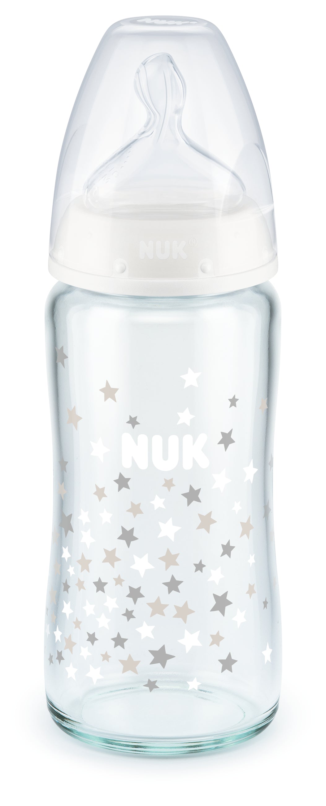 NUK First Choice Plus Glass Baby Bottle 240ml with teat