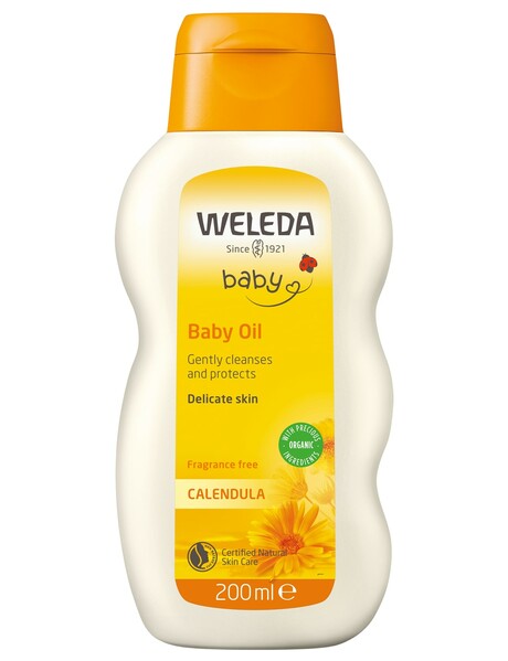 Weleda Calendula Baby Oil, Fragrance-Free, 200ml
