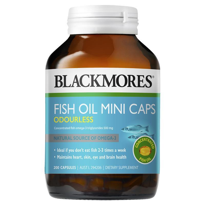 Blackmores Odourless Fish Oil 200 Mini Capsules