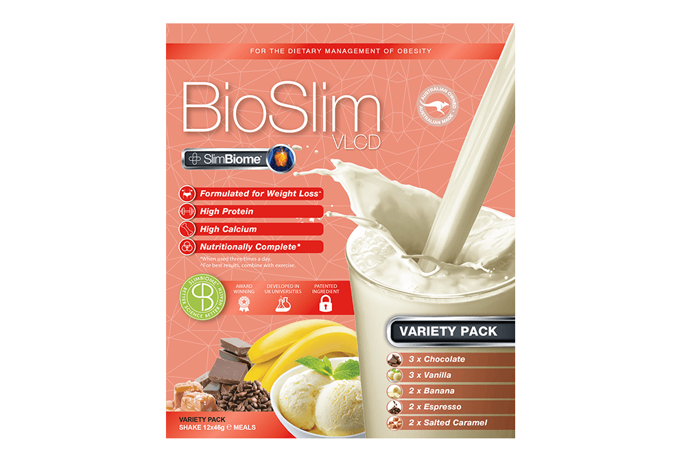 BioSlim VLCD Shake SlimBiome Variety Pack 12x46g