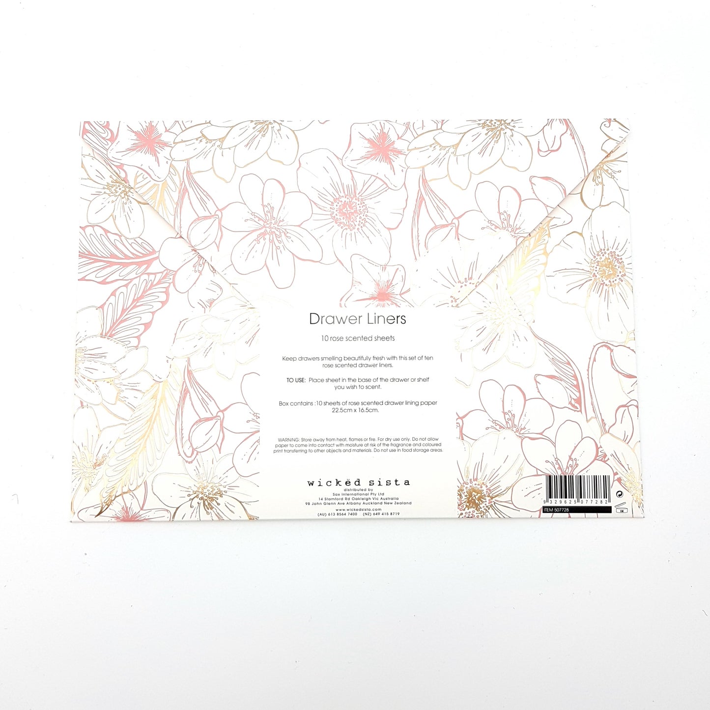 W/SIS Rose Scented Drawer Liners 10pk