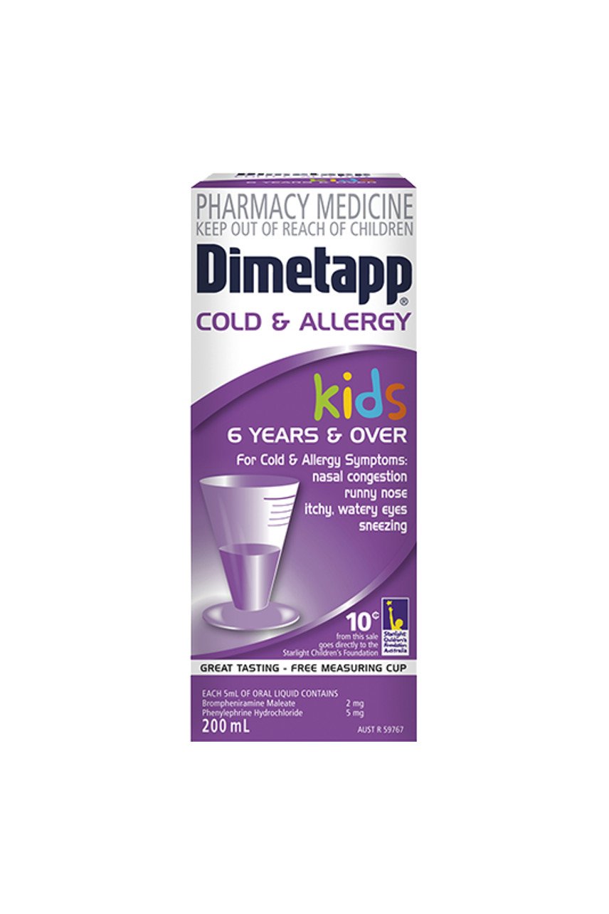 Dimetapp Cold & Allergy Elixir Colour Free 200ml