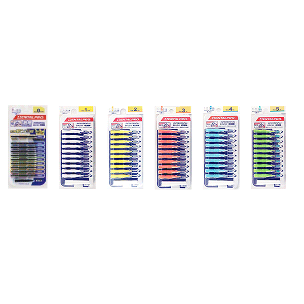 Dentalpro I-Shaped Interdental Brush Size 2-4 Green