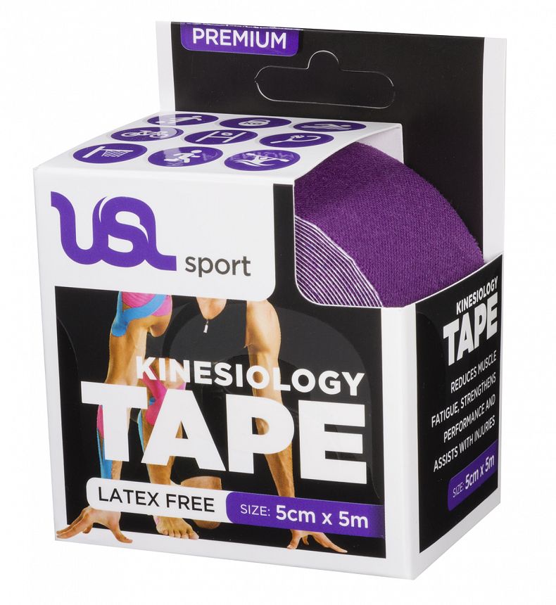 USL Sport Premium Kinesiology 5cm x 5m - Purple