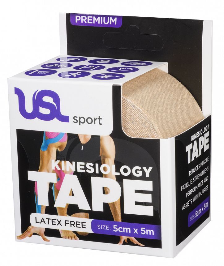 USL Sport Premium Kinesiology 5cm x 5m - Beige