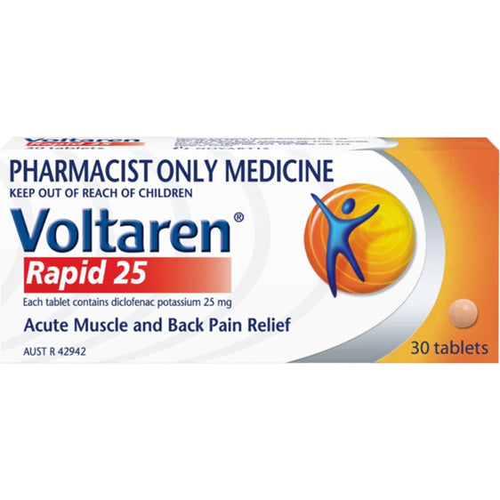 Voltaren Rapid Tabs 25mg 30's
