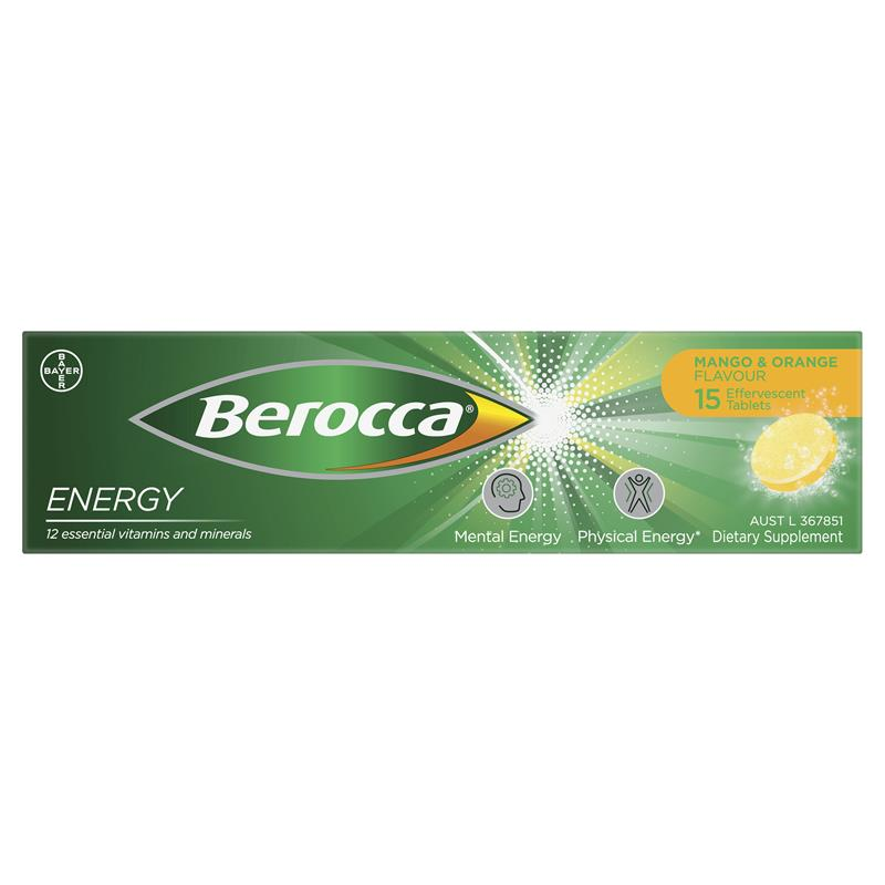 Berocca Energy Effervescent Tablets