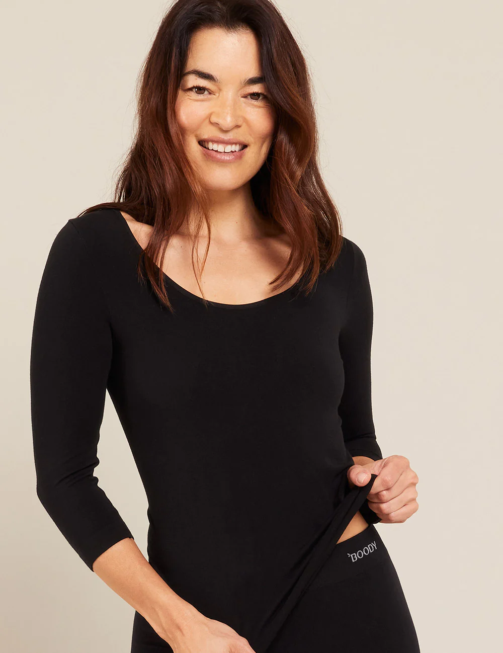 Boody Women's Bamboo 3/4 Sleeve Top