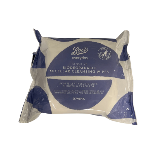 Boots Biodegradable Micellar Cleansing Wipes 25 Pack