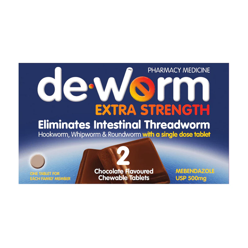 De-Worm Extra Strength Chocolate Flavoured Chewable Tablets