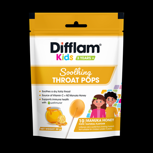 Difflam Kids Soothing Throat Pops Manuka Honey 10 Pack