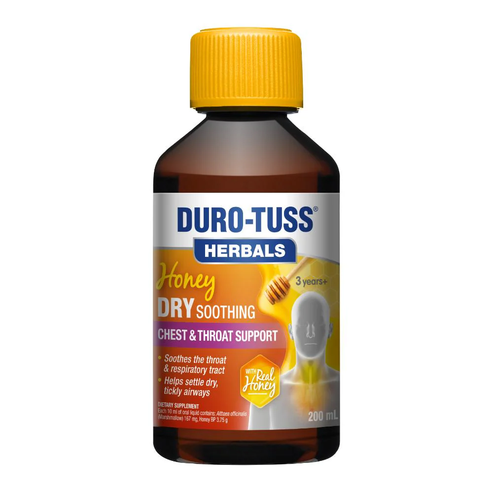 Duro-Tuss Herbals Honey Dry Soothing Chest & Throat Support 200ml