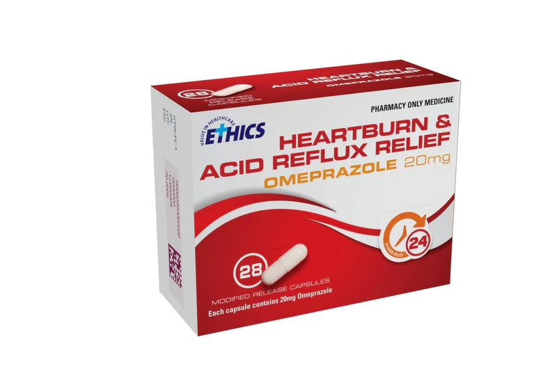 Ethics Heartburn & Acid Reflux Relief Omeprazole 20mg 28 Capsules