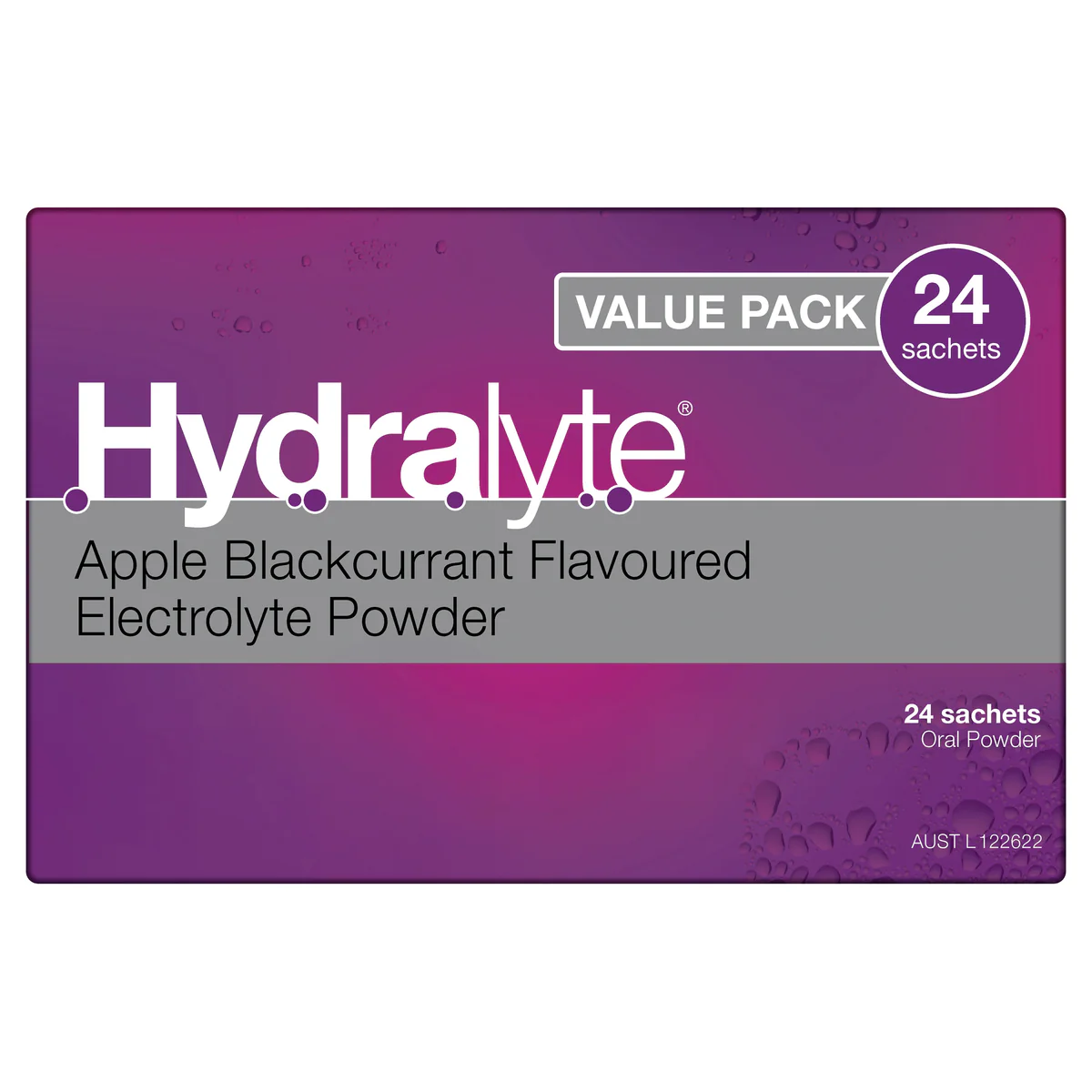 Hydralyte Sachets Apple Blackcurrant 24 Pack