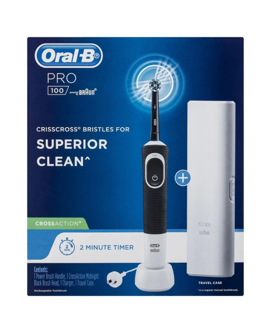 Oral-B Pro 100 CrossAction Electric Toothbrush With Travel Case