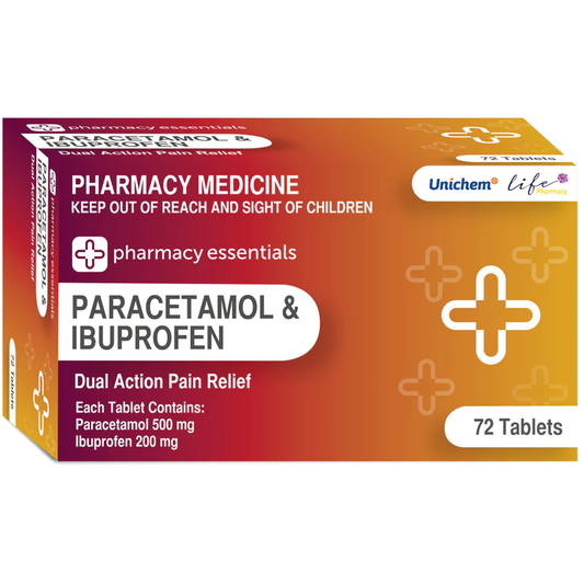 Pharmacy Essentials Paracetamol + Ibuprofen 72 Tablets