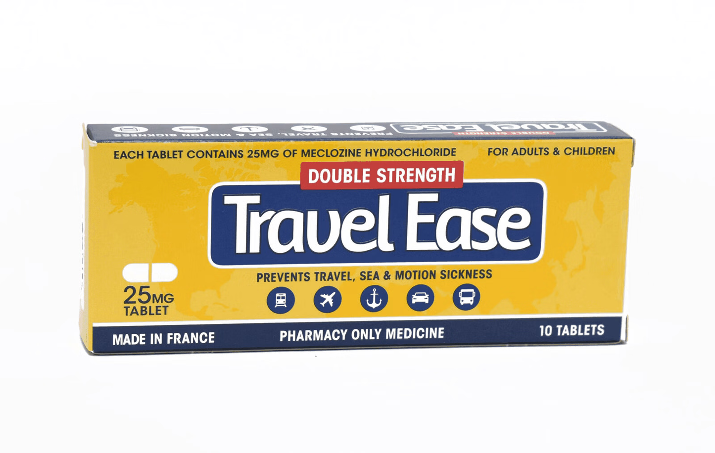 Travel Ease Double Strength 25mg 10 Tablets