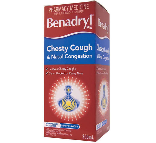Benadryl PE Chesty Cough & Nasal Congestion 200ml