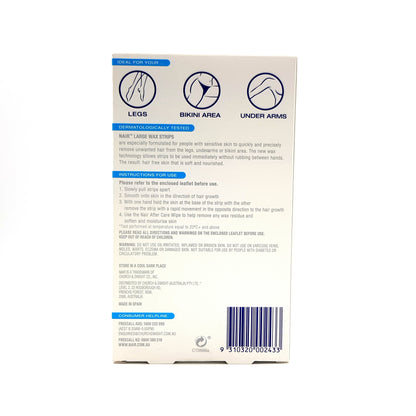 NAIR Sensitive Wax Strips Lrg 20pk