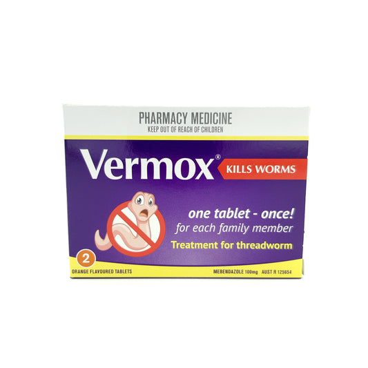 Vermox Orange Flavour 2 Tabs