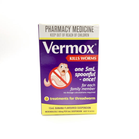 Vermox Suspension 15ml - Banana Flavoured