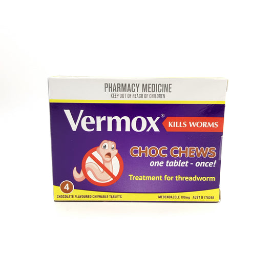 Vermox Orange 100mg 4 Tabs