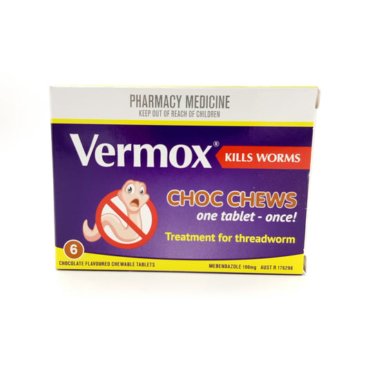 Vermox Orange 100mg 6 Tabs