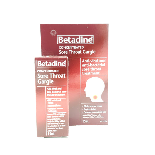 Betadine Concentrated Sore Throat Gargle 15ml