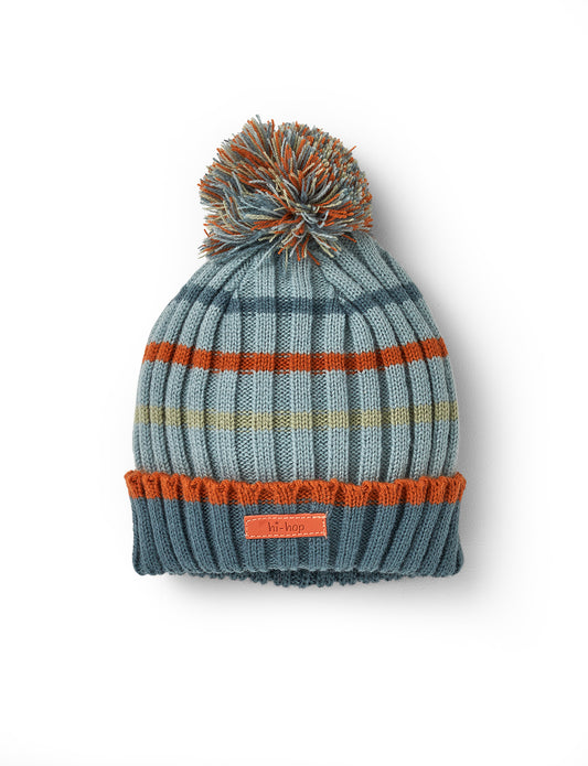 HIHOP Winter 2021-Rib Beanie Slate Blue 6-12m