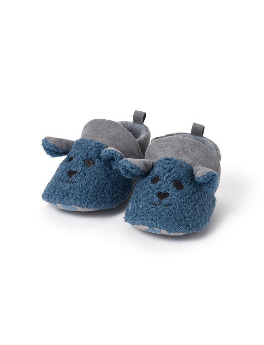 HIHOP Winter 2021-Little Sherpa Slippers Blue Grey 6-12m