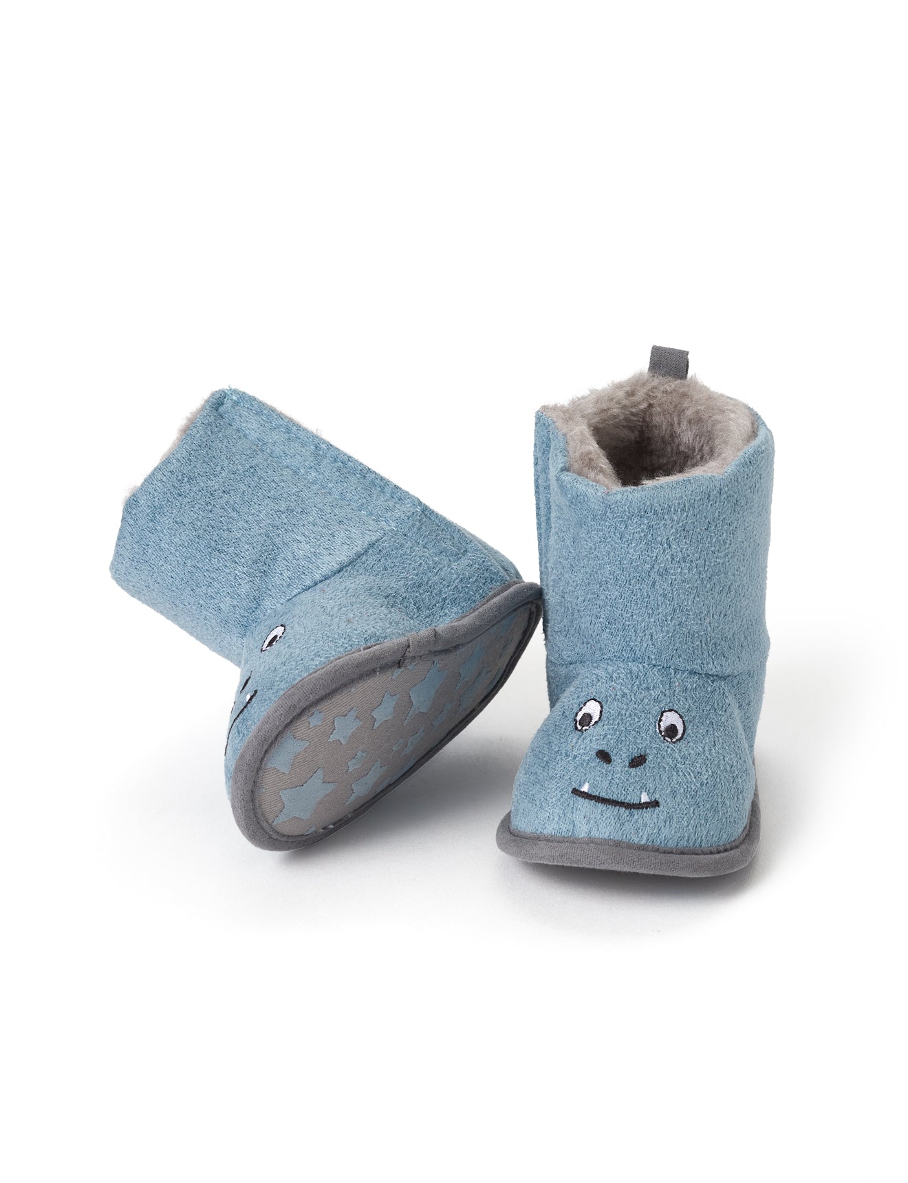 HIHOP Winter 2021-Baby Dino Slipper Boots Slate Blue 6-12m