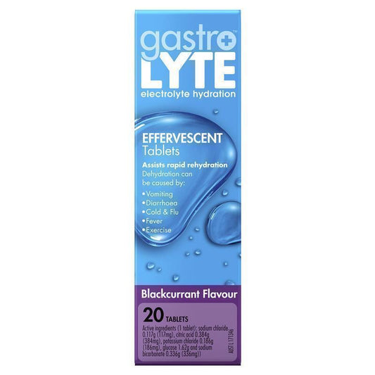 Gastrolyte Effervescent Tablets Blackcurrant 20