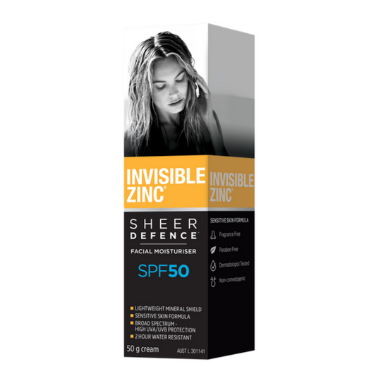 Invisible Zinc Sheer Defence Facial Moisturiser SPF50 50g