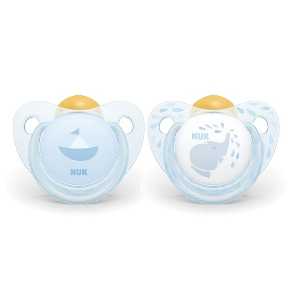 NUK Trendline Rose & Blue Latex Soother 2pk