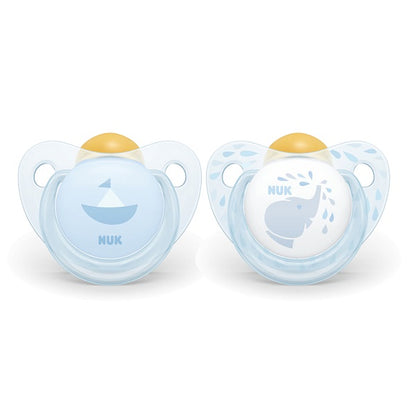 NUK Trendline Rose & Blue Latex Soother 2pk