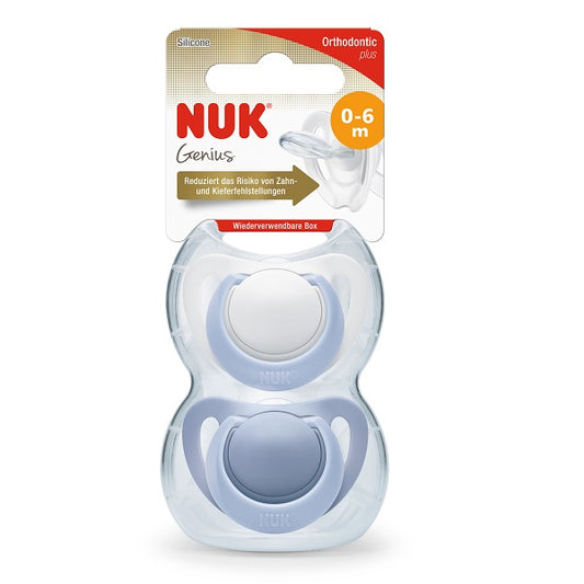 NUK Genius Silicone Soother 6-18m 2pk